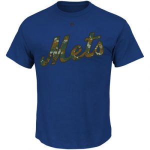 New York Mets Majestic USMC Woodland Camo Wordmark T-Shirt – Royal