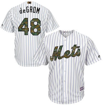 Jacob deGrom New York Mets Majestic 2016 Fashion Memorial Day Cool Base Jersey – White
