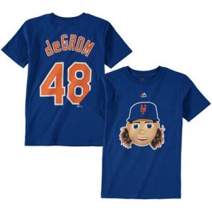 Jacob deGrom New York Mets Majestic Name & Number Emoji T-Shirt – Royal